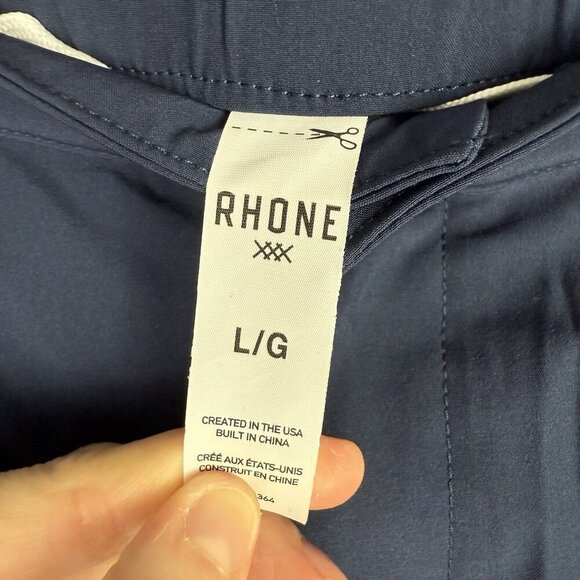 Rhone Barrier Swim Shorts Men's Large Navy Emberglow NWT Lined $10 Active Comfy - Picture 5 of 8